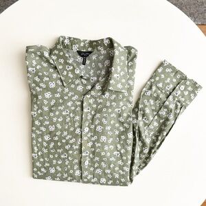 Good Man Brand Men’s Lightweight Cotton Flower Print Button Down Shirt Size XL